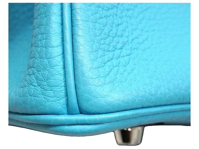 Hermès Borsa Hermes Birkin 35 Togo Turquoise Turchese - vista 6