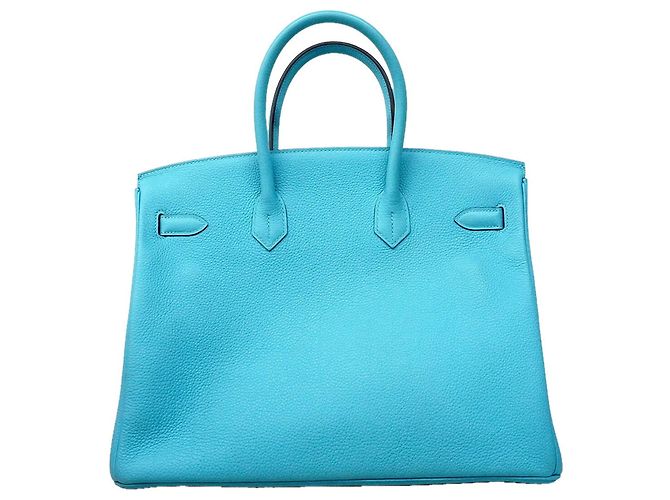 Hermès Borsa Hermes Birkin 35 Togo Turquoise Turchese - vista 8