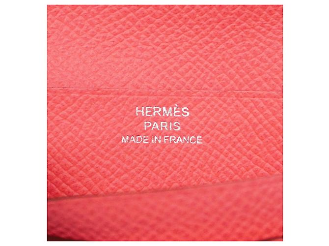 Hermès Hermes Bearn Compact Verso Wallet Pink Orange - view 5