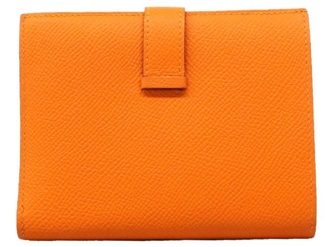 Hermès Hermes Bearn Compact Verso Wallet Pink Orange - view 9