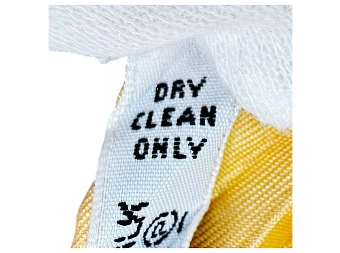 Pañuelo de seda plisado Hermès Blanco Verde Amarillo - vista 8