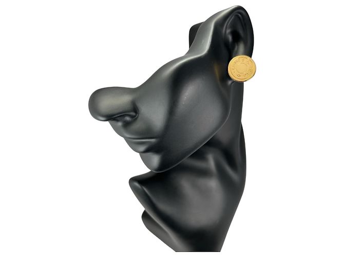 Hermès Pendientes de clip Hermes Clou de Selle Gold Dorado - vista 2