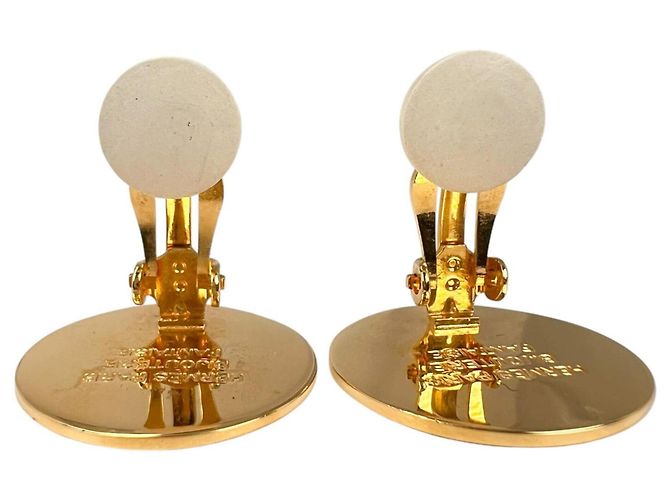 Hermès Pendientes de clip Hermes Clou de Selle Gold Dorado - vista 4