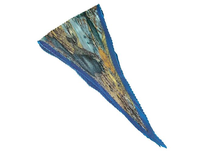 Hermès Cachecol plissado HERMES CHASSE au BOIS Azul Amarelo - vista 4