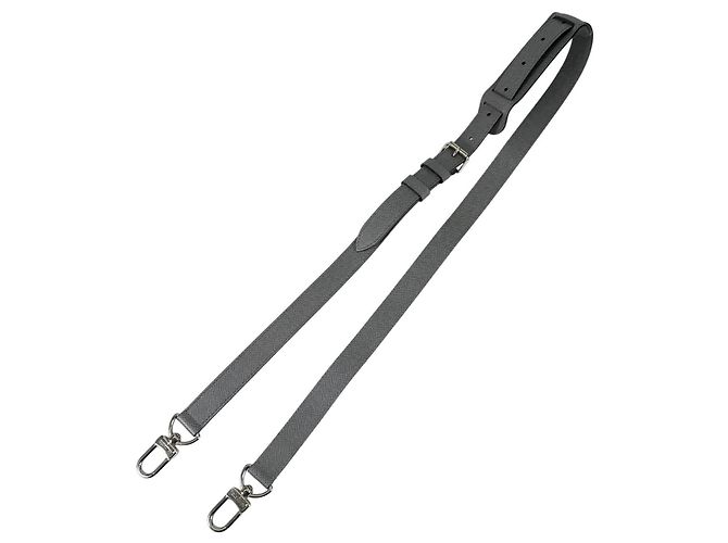 Correa para hombro Louis Vuitton Taiga Gray Castaño - vista 2