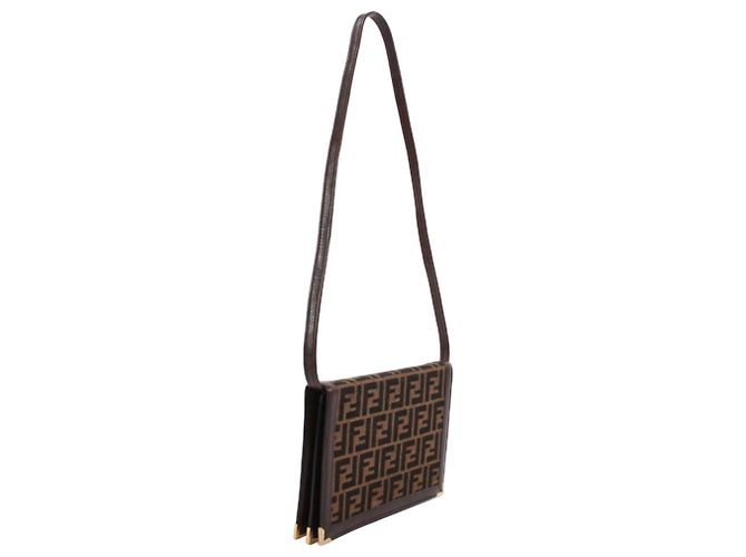 Zucca Fendi Schultertasche Braun - Ansicht 2