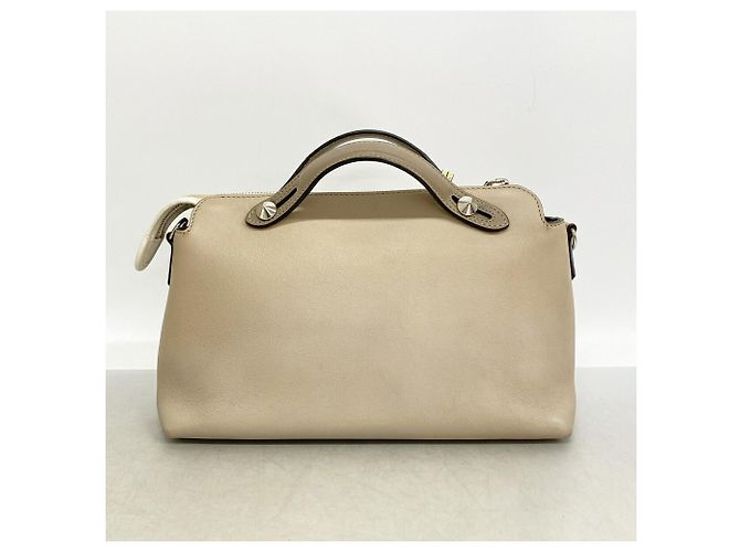 Borsa in pelle Fendi By The Way Bianco Beige - vista 11