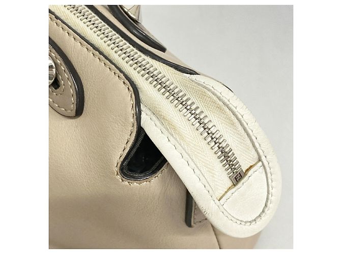 Borsa in pelle Fendi By The Way Bianco Beige - vista 9