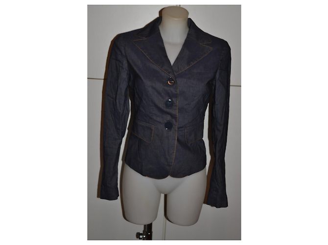 Autre Marque MAX&Co. Chaqueta de denim azul oscuro - vista 2