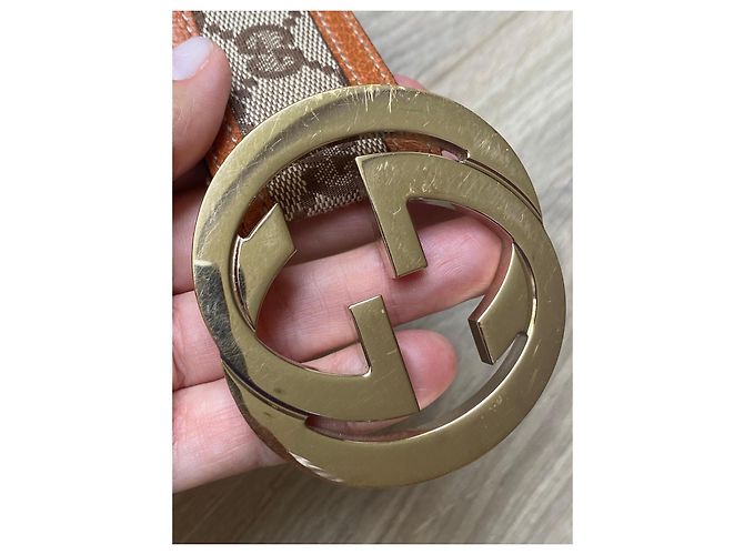 Gucci GG Supreme Monogramm-Gürtel mit GG-Schnalle Braun - Ansicht 2