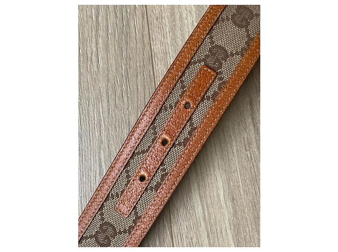 Gucci GG Supreme Monogramm-Gürtel mit GG-Schnalle Braun - Ansicht 3