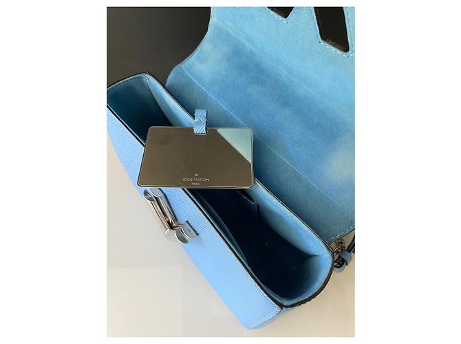 Borsa Louis Vuitton Twist MM Pelle Epi Blu Uccelli - vista 12