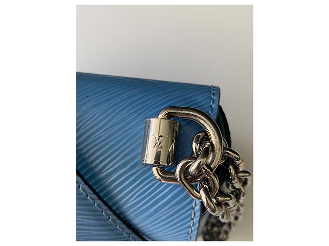 Borsa Louis Vuitton Twist MM Pelle Epi Blu Uccelli - vista 3