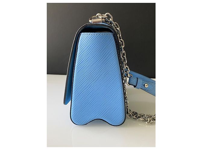 Borsa Louis Vuitton Twist MM Pelle Epi Blu Uccelli - vista 5