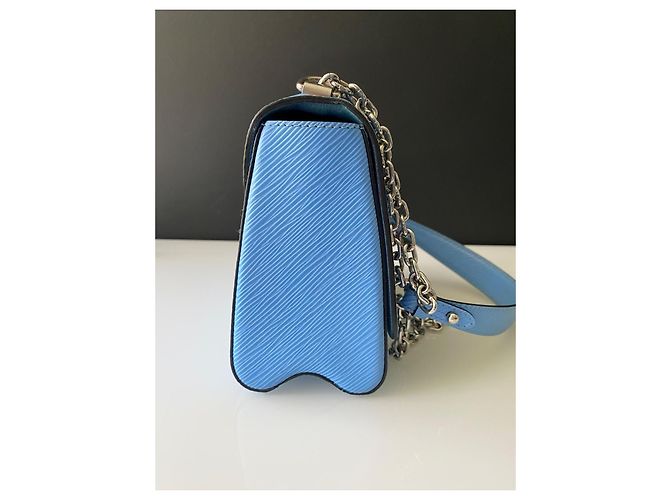 Borsa Louis Vuitton Twist MM Pelle Epi Blu Uccelli - vista 7