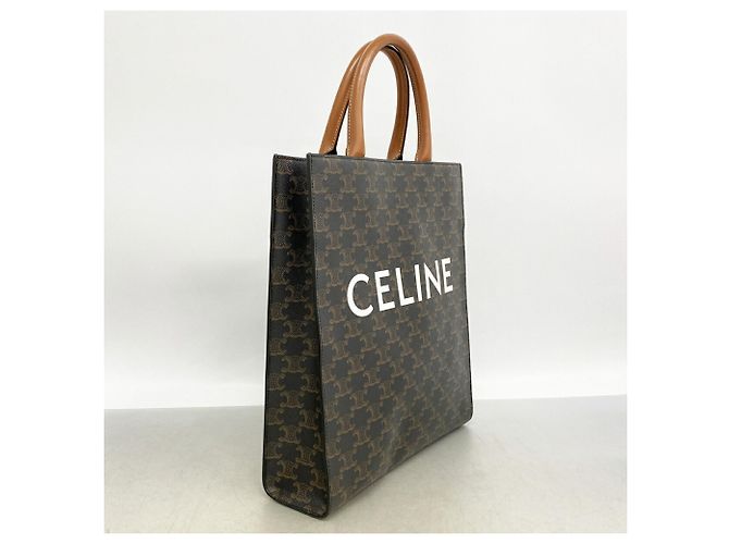 Céline Celine Triomphe Vertical Cabas Tote Bag Braun - Ansicht 2