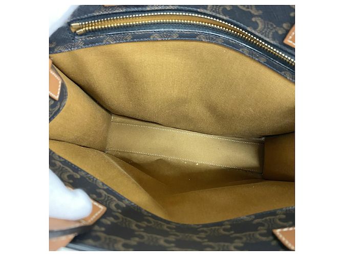 Céline Celine Triomphe Vertical Cabas Tote Bag Braun - Ansicht 4