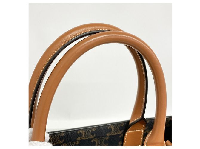 Céline Celine Triomphe Vertical Cabas Tote Bag Braun - Ansicht 6
