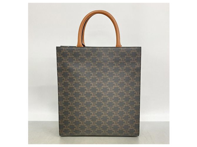 Céline Celine Triomphe Vertical Cabas Tote Bag Braun - Ansicht 9