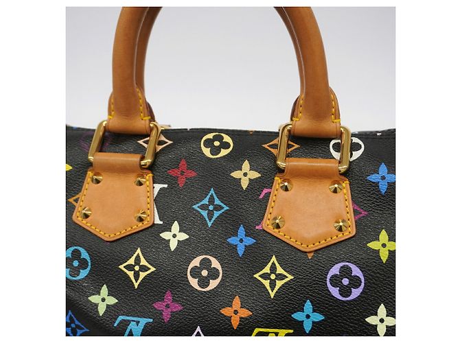 Louis Vuitton Monogram Multicolor Speedy 30 Handtasche Schwarz - Ansicht 10