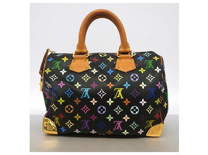 Louis Vuitton Monogram Multicolor Speedy 30 Handtasche Schwarz - Ansicht 11