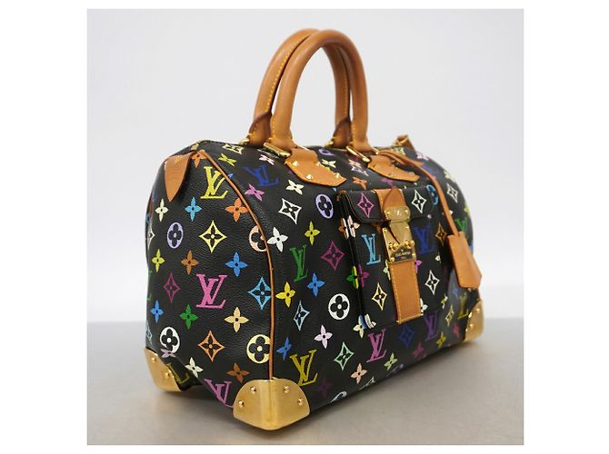Louis Vuitton Monogram Multicolor Speedy 30 Handtasche Schwarz - Ansicht 2