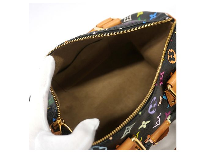 Louis Vuitton Monogram Multicolor Speedy 30 Handtasche Schwarz - Ansicht 4