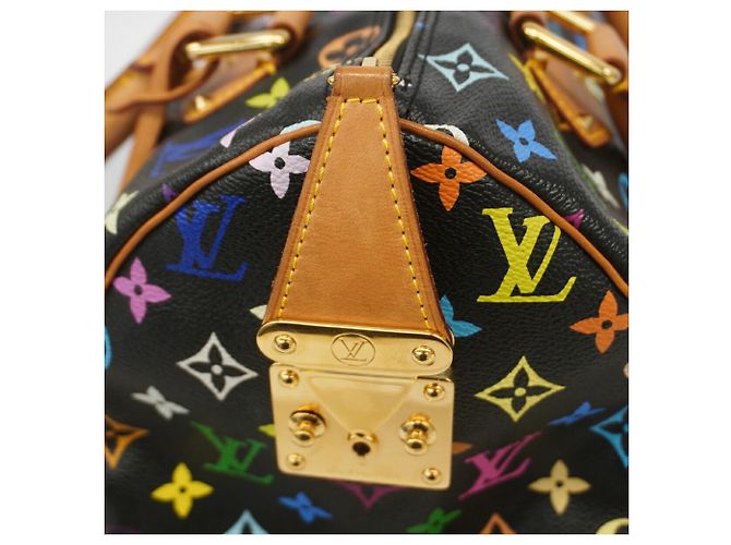 Louis Vuitton Monogram Multicolor Speedy 30 Handtasche Schwarz - Ansicht 8