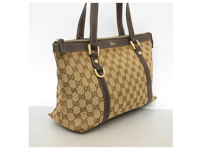 Borsa Gucci GG Canvas Abbey Marrone - vista 2
