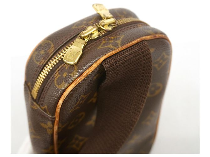Borsa Louis Vuitton Monogram Pochette Gange Marrone - vista 7