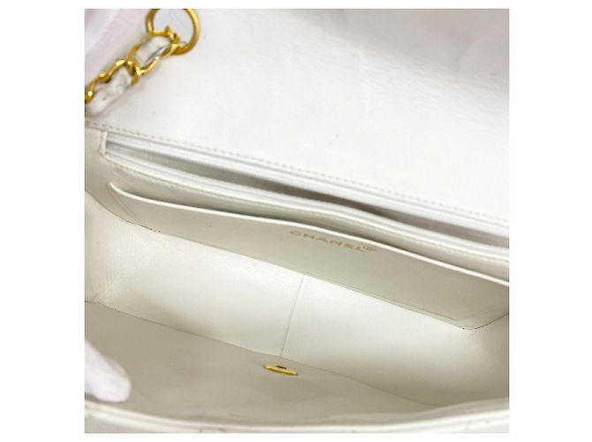 Borsa a tracolla Chanel Diana Chain Bianco - vista 4