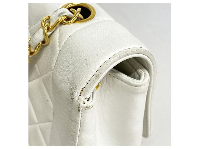 Borsa a tracolla Chanel Diana Chain Bianco - vista 6