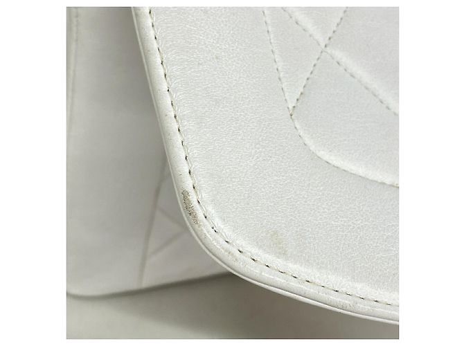 Borsa a tracolla Chanel Diana Chain Bianco - vista 9