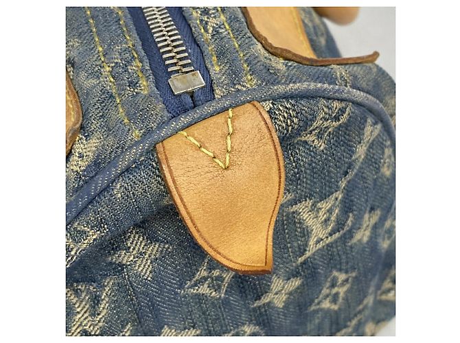 Louis Vuitton Monogram Denim Neo Speedy Handtasche Blau - Ansicht 11