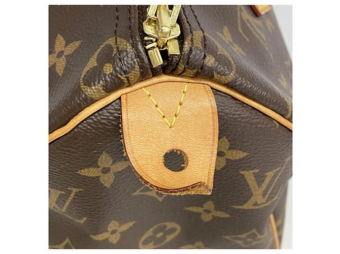 Bolso Louis Vuitton Monogram Speedy 25 Castaño - vista 9