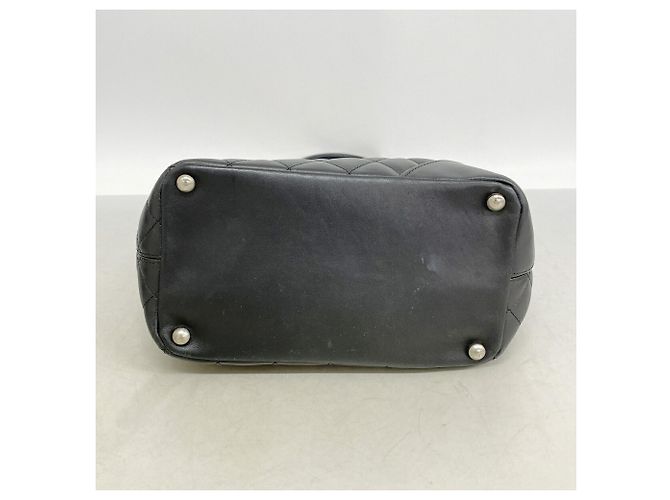 Borsa Tote Chanel Cambon in Pelle di Agnello Nero - vista 3