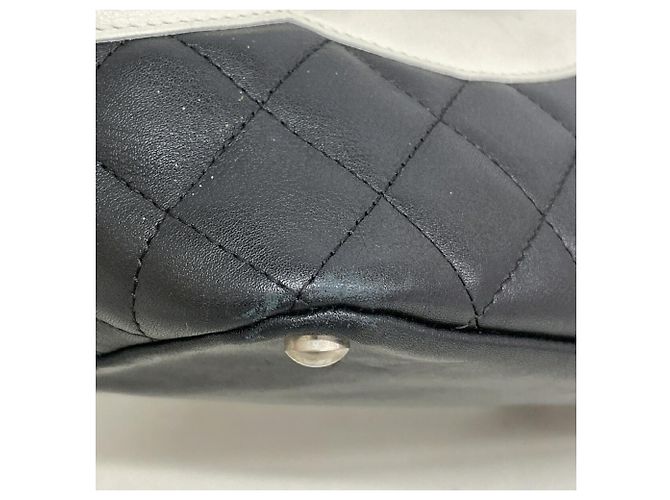 Borsa Tote Chanel Cambon in Pelle di Agnello Nero - vista 6