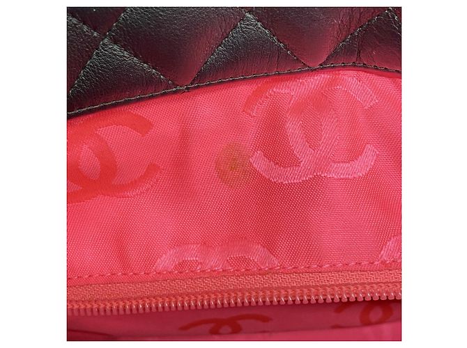 Borsa Tote Chanel Cambon in Pelle di Agnello Nero - vista 9