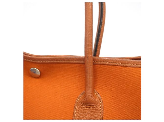 Hermès Sac Cabas Hermes Garden PM Orange - vue 11