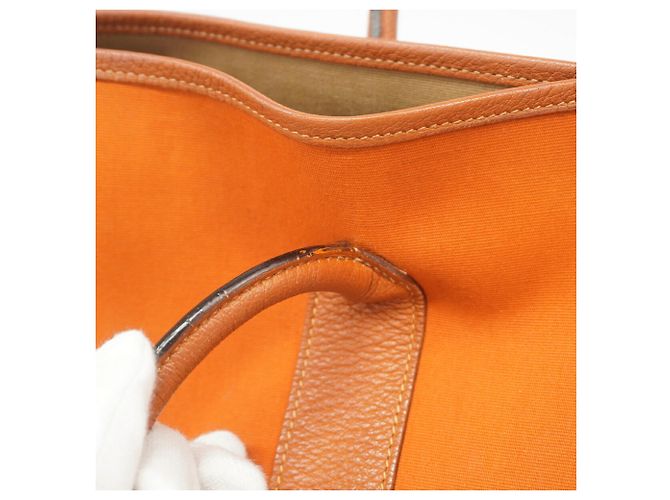Hermès Sac Cabas Hermes Garden PM Orange - vue 12