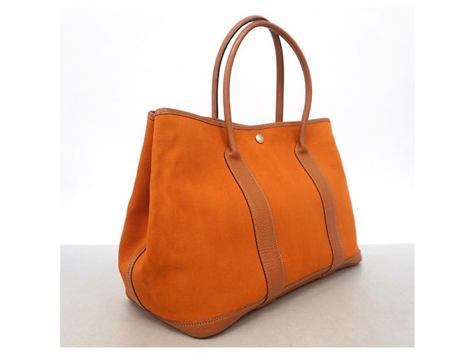 Hermès Sac Cabas Hermes Garden PM Orange - vue 2