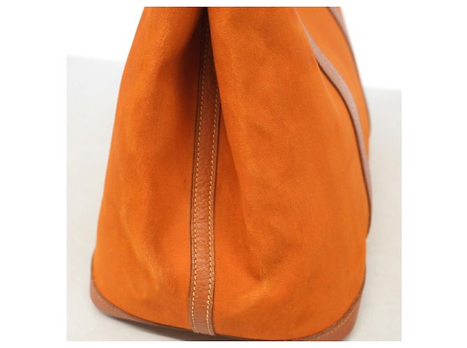 Hermès Sac Cabas Hermes Garden PM Orange - vue 8