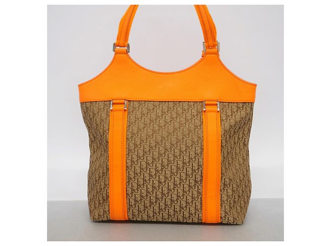 Borsa Christian Dior Trotter Street Chic Marrone Arancione - vista 12