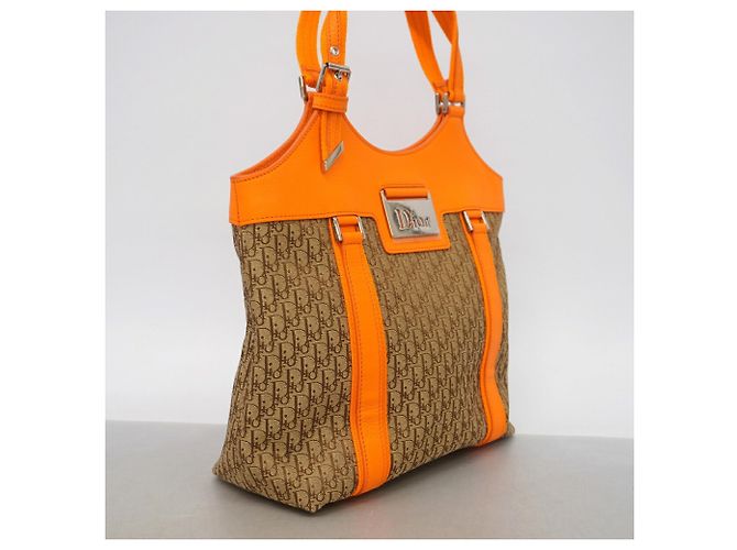 Borsa Christian Dior Trotter Street Chic Marrone Arancione - vista 2