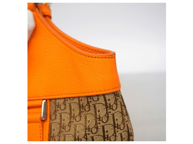 Borsa Christian Dior Trotter Street Chic Marrone Arancione - vista 8