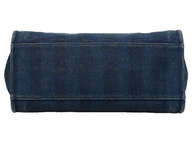 Chanel Deauville Tweed Chain Tote Bag Marineblau - Ansicht 3