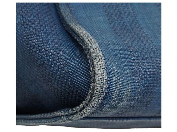 Chanel Deauville Tweed Chain Tote Bag Marineblau - Ansicht 6