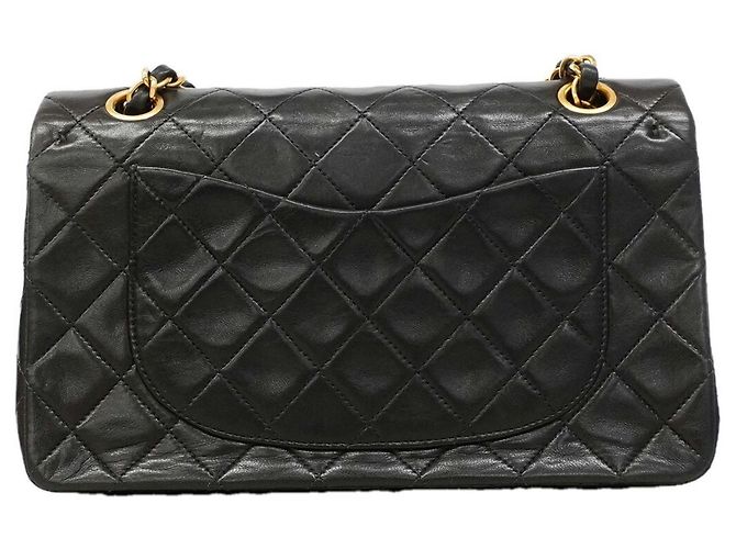 Borsa a tracolla Chanel Matelassé in pelle d'agnello nera Nero - vista 13