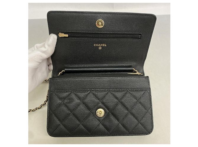 Cartera de hombro con cadena Chanel Matelassé Negro - vista 9
