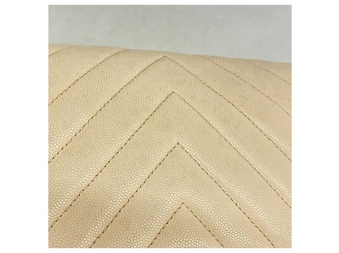 Bolso de hombro Chanel Boy Chain Beige - vista 10